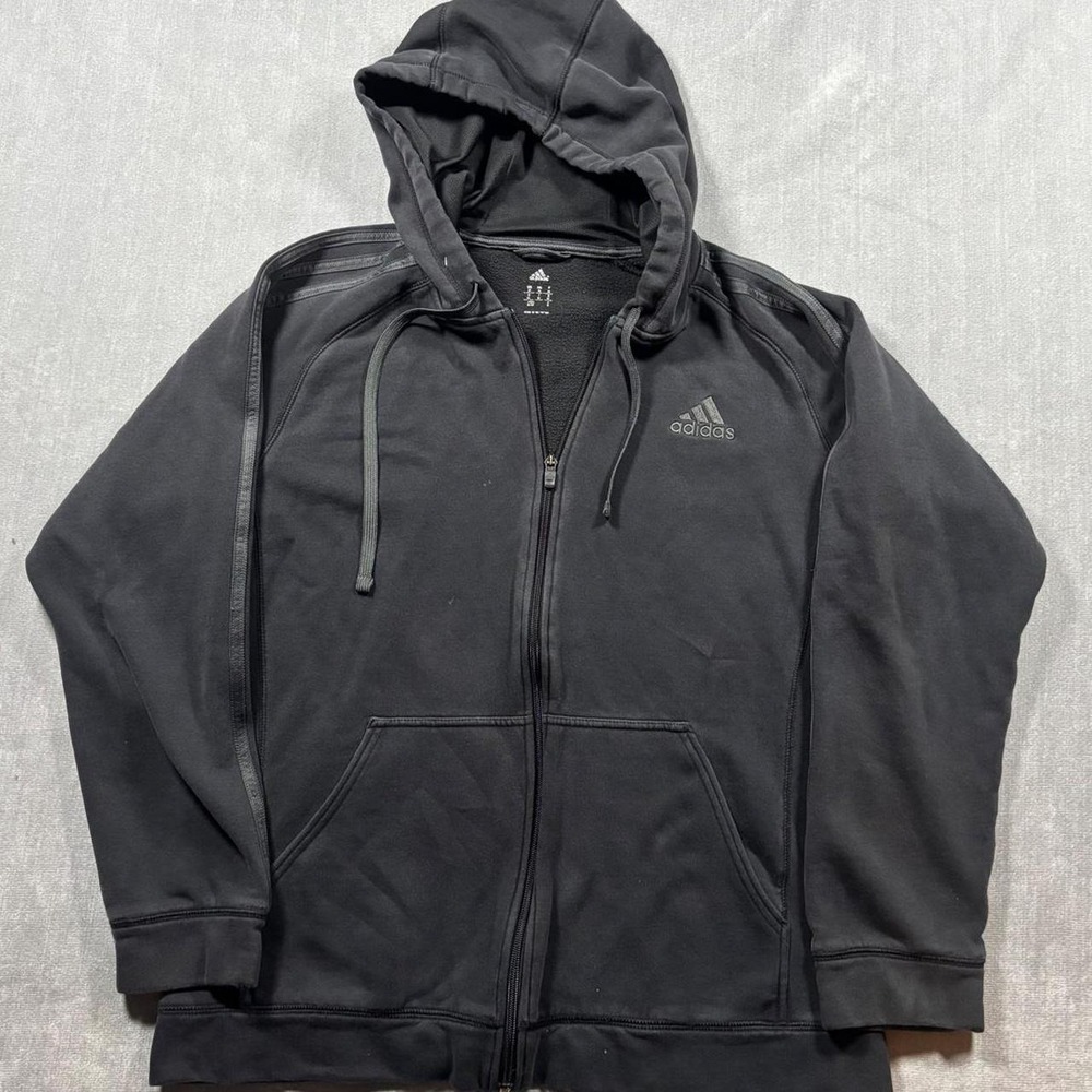 Adidas black zip up hoodie